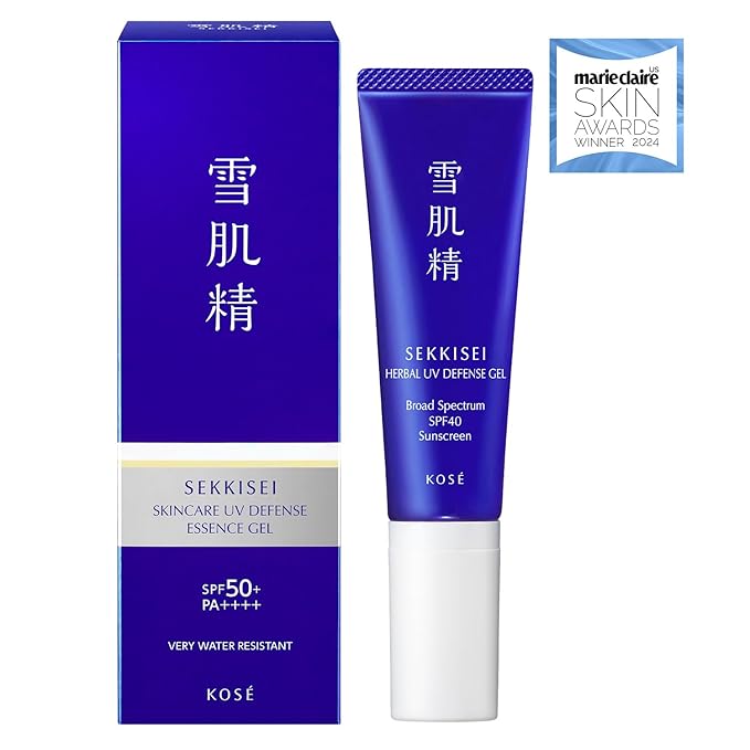 SEKKISEI Herbal UV Defense Gel for Face Broad Spectrum Sunscreen, SPF40, 1 Ounce