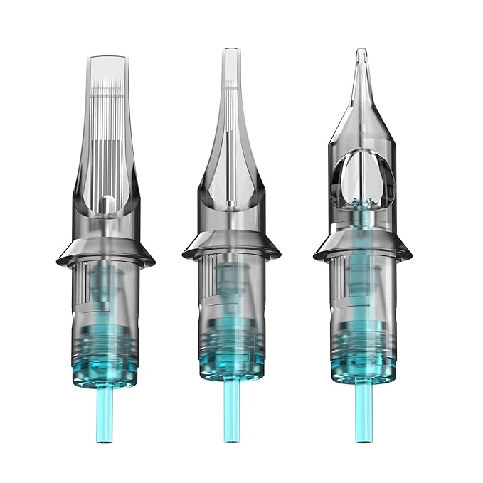 STIGMA Aquamarine Knight Tattoo Cartridge Needles 50pcs Assorted Sizes 0.35mm RL+RM (1203RL 1205RL 1207RL 1209RM 1215RM) Round Liner/Round Magnum EN02B-50KIT-X