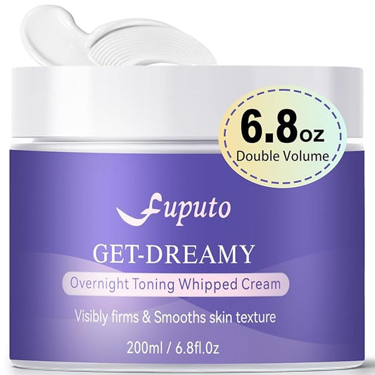 Get Dreamy Overnight Toning Whip - Body Firming Cream for Women, 6.76 oz Sleep & Sculpt Night Cream, Reduces the Appearance of Body Skin Laxity for Mulated for All Skin Types (200ml)