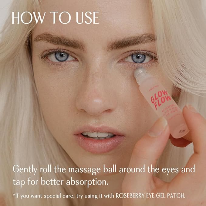 Glow flow roseberry lock n roll Eye serum (0.33fl. oz.) | Anti-Aging Eye Care, Collagen Boosting