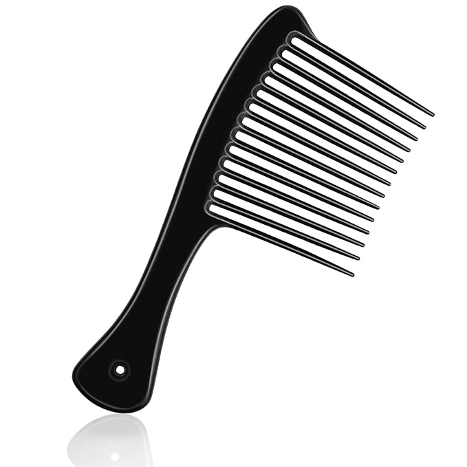 Wide Tooth Comb, Large Thickened Hair Comb, Shower Combs for Wet Curly Straight Hair, Round Comb Teeth, no Hair Damage, Black