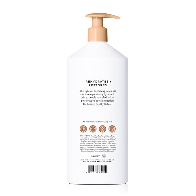 Billie Bounce Hydrating Women's Body Lotion, Vanilla Cedar Scent, with Hyaluronic Acid, 18 fl oz