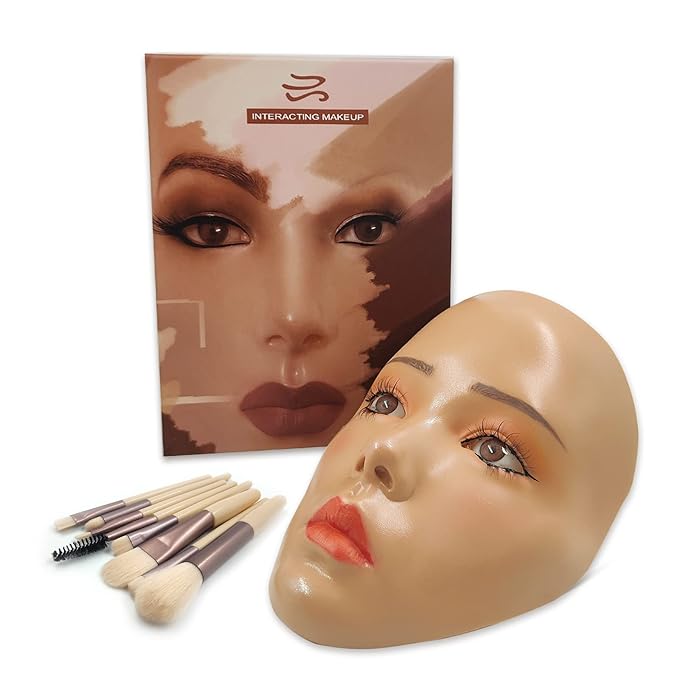 3D Makeup Practice Face,Reusable Makeup Mannequin Face