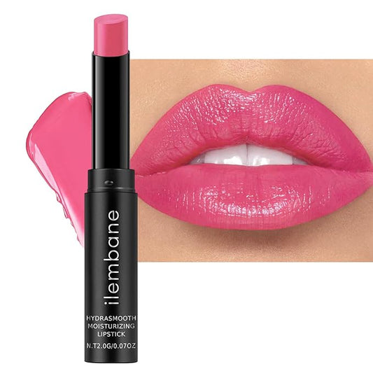 Moisture Soft Pink Lipstick – Hydrating Lip Balm for Dry, Cracked Lips, Weightless Creamy Lip Color with Vitamin E, Hydrasmooth, Glossy Juicy Finish, Long Lasting for Women (Pastel)