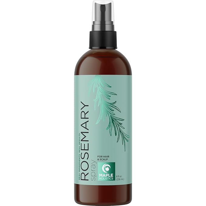 Rosemary Water Spray for Hair & Scalp - Biotin Rosemary Rice Water Spray with Nourishing B Vitamins Ginseng Extract and Peppermint Oil - Dry Hair & Scalp Treatment - Vegan & Cruelty-Free (8 Fl Oz)