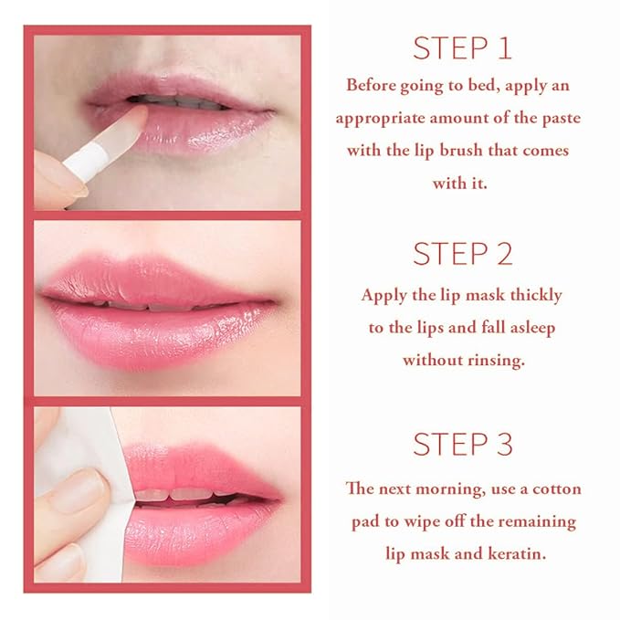 Honey Lip Balm Pot, Propolis Lip Mask, Strawberry Hydrating Propolis Lip Sleeping Mask, Prevent Dry&Cracked, Lip Repair Nourishes the Lip Skin (4pcs Strawberry)