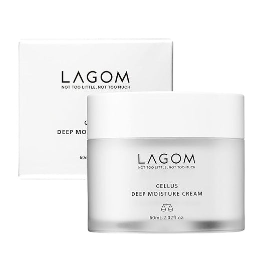 LAGOM Cellus Deep Moisture Cream Natural Moisturizer with Ceramide and D-Panthenol (B5) Snooth Hydrating Nourishing Protecting Cream 2.02 Fl Oz