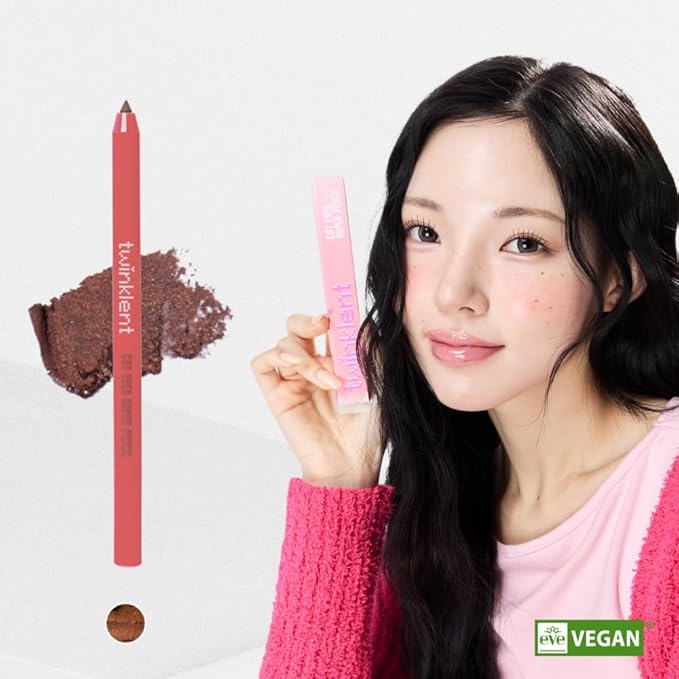 TWINKLENT Cat Eyes Super Pencil – 24-Hour Long-Lasting Waterproof Gel Eyeliner, Multipurpose Vegan Eye Makeup, Built-in Sharpener, 6 Shades (3-White Choco Moca)