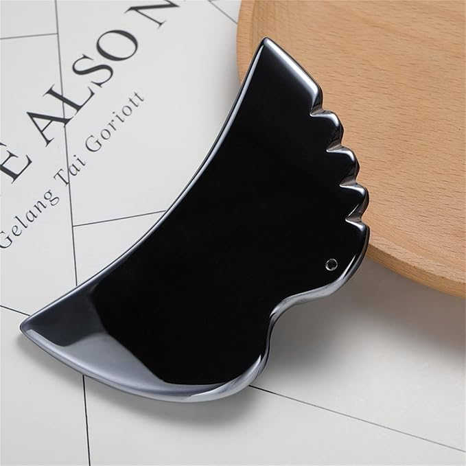 Gua Sha Face Massage Beauty Tool Natural Terahertz Energy Stone Guasha Scraping Facial Massager for Spa Body Relaxing