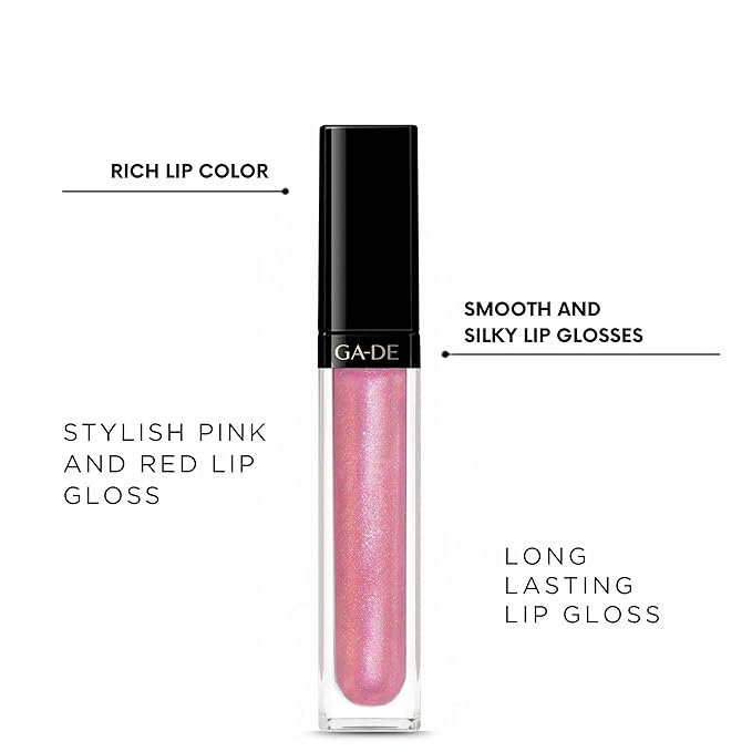 GA-DE Crystal Lights Lip Gloss, 511 - Enriched with Light-Reflecting Crystal Pearls - Smooth Silky, Rich Color - Moisturizes and Adds Shine - 0.2 oz