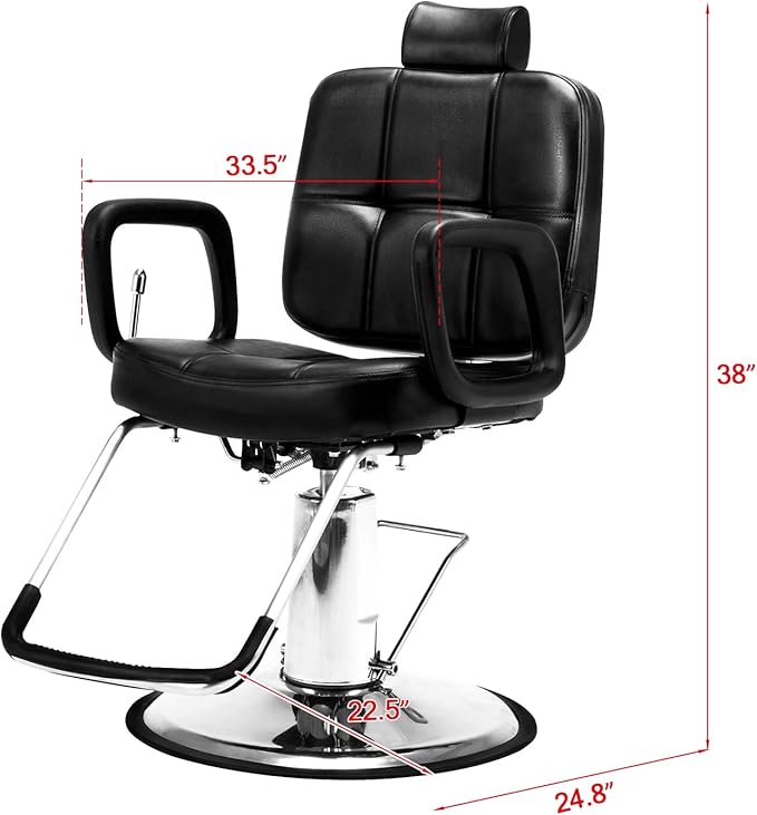Artist hand Hydraulic Recline Barber Chair Salon Chair for Hair Stylist Heavy Duty Tattoo Chair Shampoo Beauty Salon Equipment