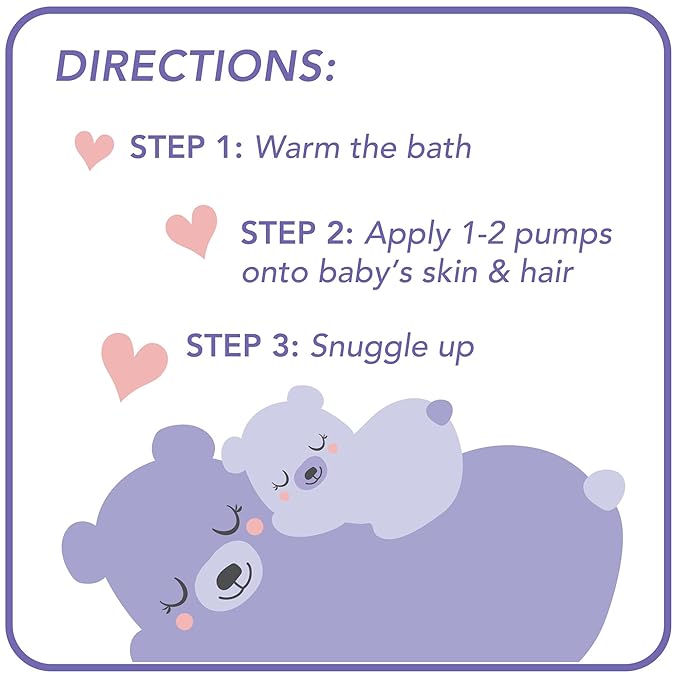 Jergens Baby Calming Head to Toe Foaming Wash, Baby Shampoo and Body Wash, Baby Shampoo Tear Free, Kids Foaming Body Wash, 18 Fl Oz