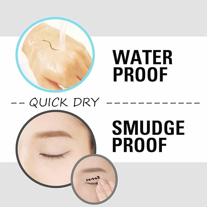 Heorine Make by Kissme Waterproof Smooth Liquid Eyeliner, Japanese Eye Makeup for Smudge-free, Super Keep 01 Jet Black