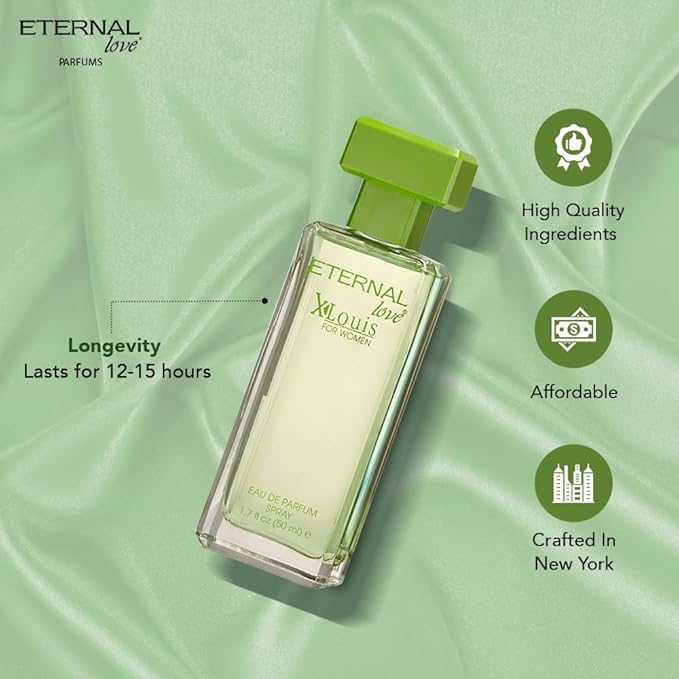 Eternal Love X-Louis for Women - Long Lasting Eau de Parfum Spray 50ml - Premium Floral Fragrance with Amber & Vanilla - Sophisticated Scent