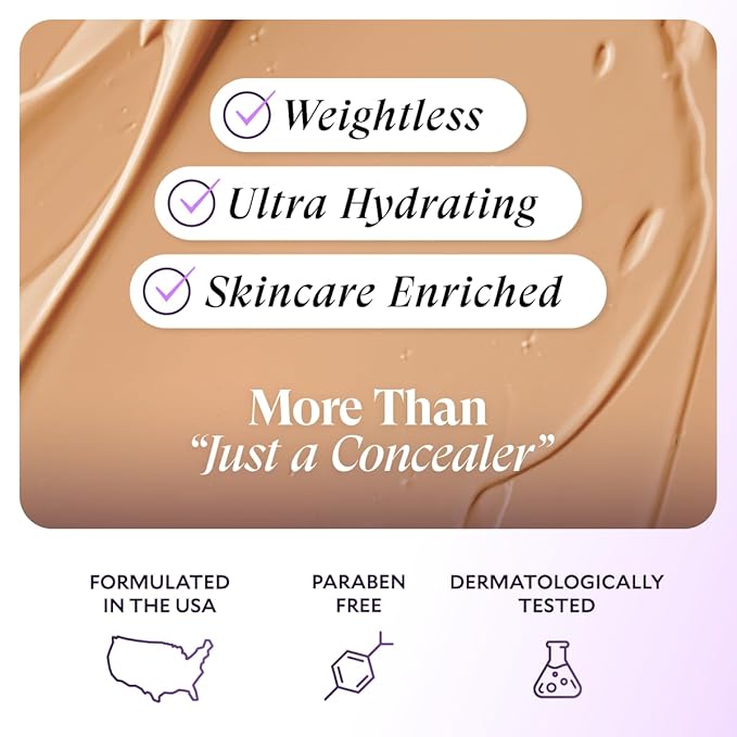 Fièra Luxury Concealer & Foundation with Anti-Aging Ingredients - Full Coverage for Dark Circles, Wrinkles, Fine Lines, and Spots, All-Day Wear For Mature Skin - Deep, 0.5 FL. OZ. / 15 ML