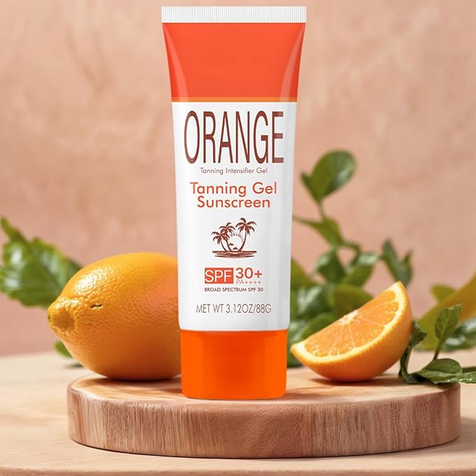 Sun Tanning Gel with SPF 30 Sunscreen, Hydrating & Moisturizing Formula Sunscreen, Travel Size Fast-Absorbing Tan Accelerator Sunscreens, Gentle Sun Protection for All Skin Types