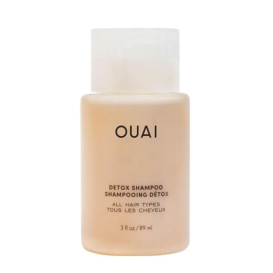 OUAI Detox Shampoo Travel Size - Clarifying Shampoo for Build Up, Dirt, Oil, Product and Hard Water - Apple Cider Vinegar & Keratin for Clean, Refreshed Hair - Sulfate-Free Hair Care (3 oz)