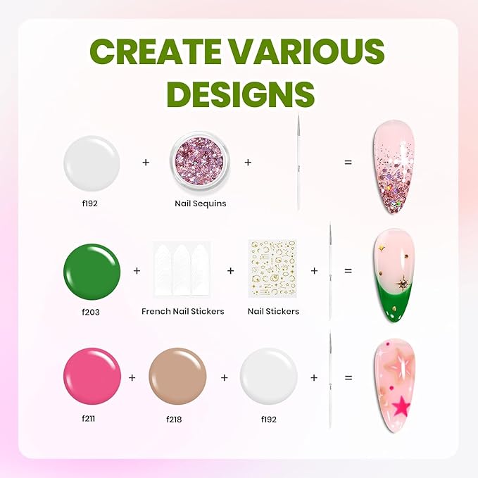 Beetles Gel Nail Polish Kit with U V Light - 32 Colors Nail Kit 55 Pcs Gel Polish Set Four Seasons Glow Pro Base & Matte Glossy Top Coat Nails Stuff Soak Off DIY Art Set Gifts for Women Teen Girls