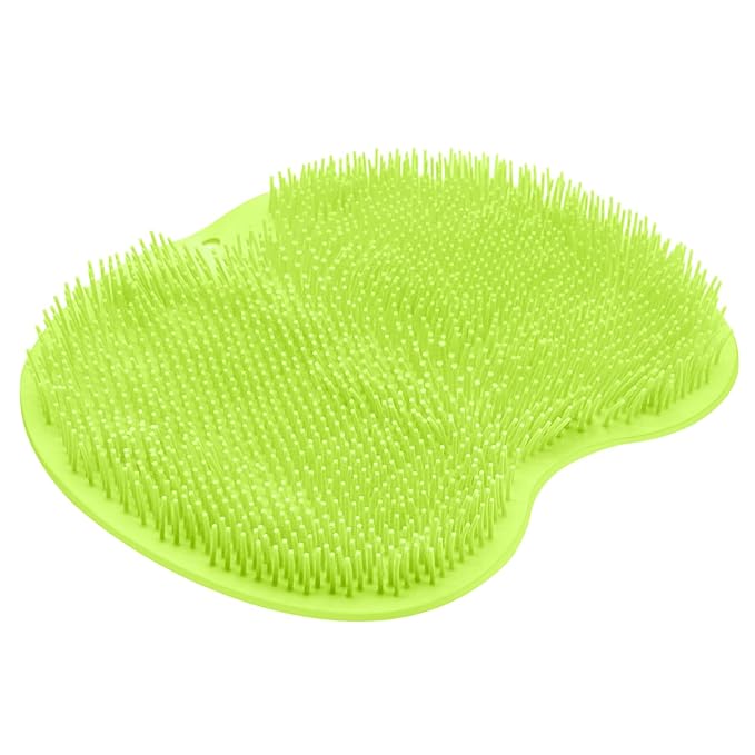 Shower foot scrubber mat back