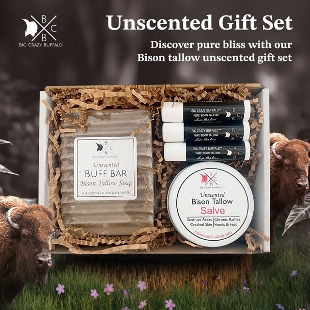 Pure Bison Tallow Unscented Gift Set Fragrances,