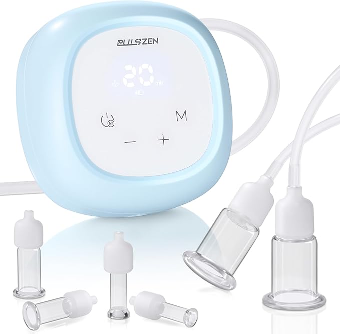 Electric Facial Cupping Therapy Set, 3-in-1 Face Cupping, Gua Sha & Massage Tool for Skin Care, 6 Pcs Glass Facial Rejuvenation Device for Sculpting, & Toning Chin, Jawline & Neck