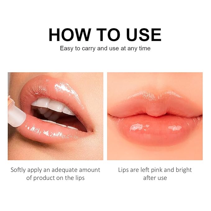 Lip Glowy Balm,4 Pack Fruit Glowy Lips