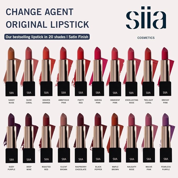 SIIA Cosmetics Change Agent Magnetic Original Lipstick in Nude Coral