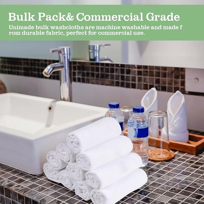Washcloths bulk - 100 pack