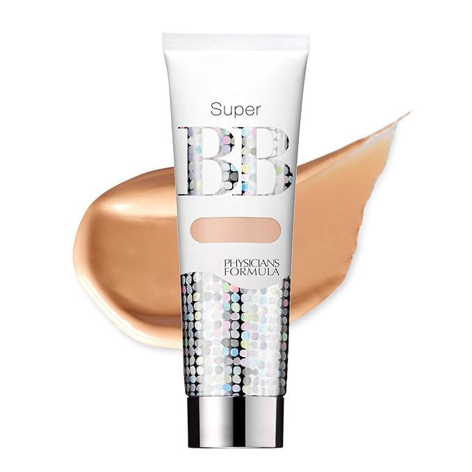 Physicians Formula Super BB Cream. All in 1 Tinted Beauty Balm Foundation Cream, Sheer Moisturizing Coverage, Cruelty Free Light/Medium