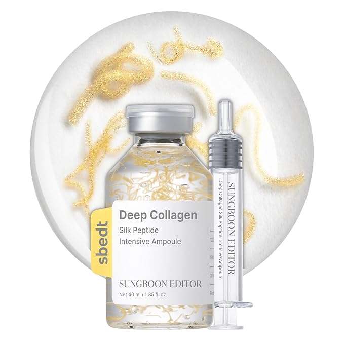 SUNGBOON EDITOR Silk Peptide Intensive Lifting Ampoule | Korean Anti-Aging Serum for Face with Collagen & 30 Peptide Complex | Skin Tightening & Firming (Botox Effect) | 72H Hydration
