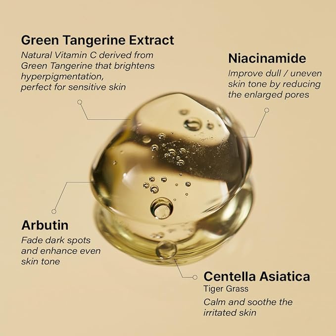 GOODAL Green Tangerine Vitamin C Serum - Advanced Version (2.02 Fl Oz (Pack of 2, Refill Included))