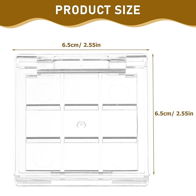 Healifty 2pcs Empty Lipstick Palette 9 Grids Diy Eyeshadow Powder Blush Lipstick Palette Empty Highlighters Container for Women