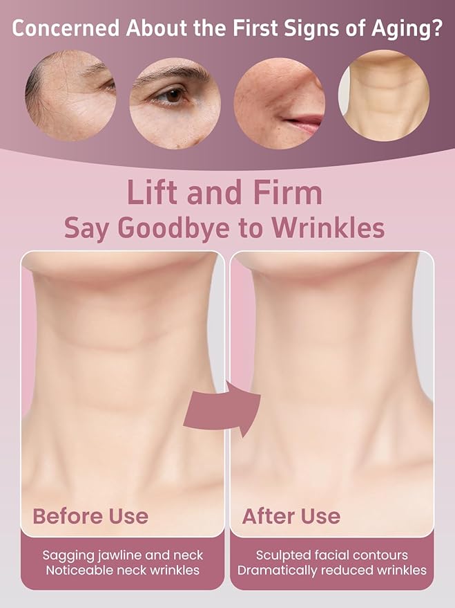 Face Massager Tool/Facial Massager Pro: Electric Lifting Device for Face & Neck - Anti-Aging Skin Firming, Reducing Wrinkles/Dark Circles - at-Home Facial Sculptor
