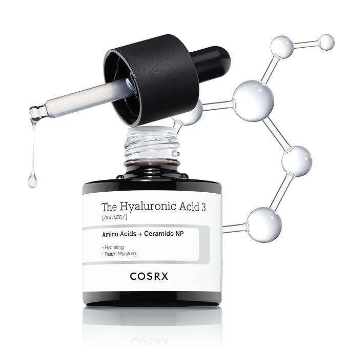 COSRX Pure Sodium Hyaluronic Acid 3% Serum, Hydratying & Moisture Boosting for Fine Lines & Wrinkles, Repair Dry Skin, 0.67fl.oz/20ml, No Artificial Fragrance, Korean Skin Care, Stocking Stuffers