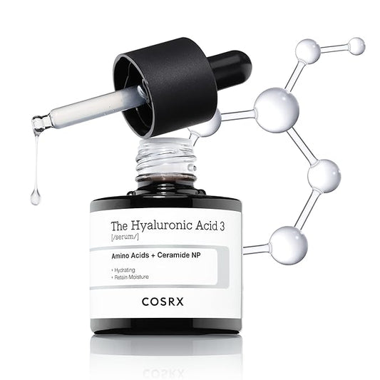 COSRX Pure Sodium Hyaluronic Acid 3% Serum, Hydratying & Moisture Boosting for Fine Lines & Wrinkles, Repair Dry Skin, 0.67fl.oz/20ml, No Artificial Fragrance, Korean Skin Care, Stocking Stuffers