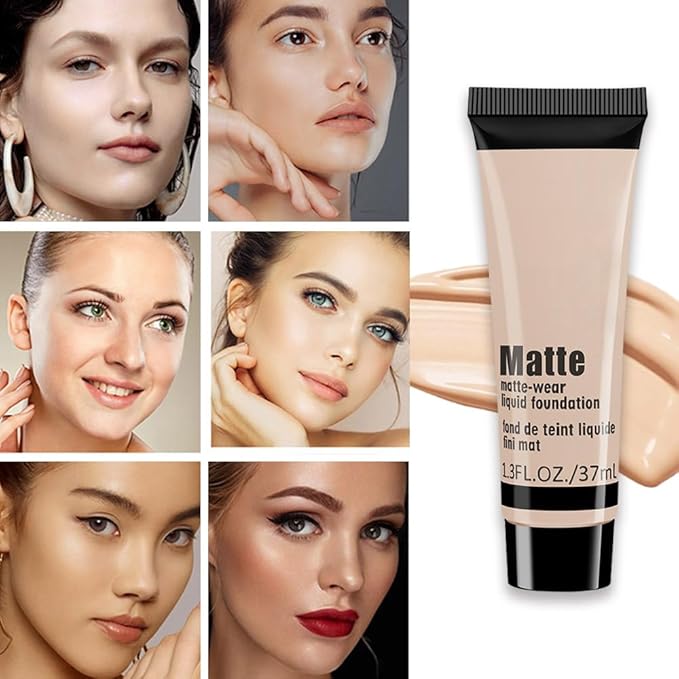 1 Pack Matte Oil Free Concealer Foundation Cream,Professional