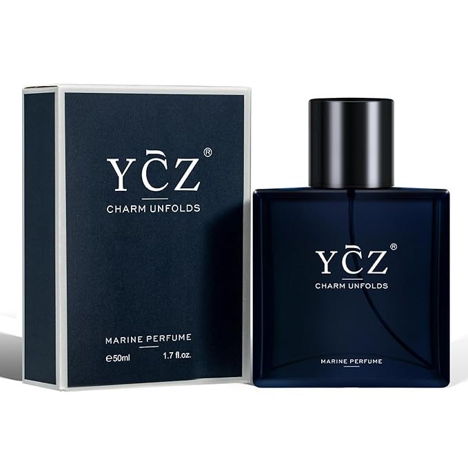 Ycz Midnight Marine Perfume for Men, 1.7 oz. Refreshing & Warm Masculine Scent for Daily Use Men's Casual Cologne Smell Fresh All Day A Gift for Any Occasion