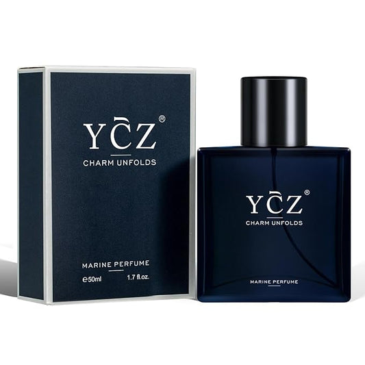 Ycz Midnight Marine Perfume for Men, 1.7 oz. Refreshing & Warm Masculine Scent for Daily Use Men's Casual Cologne Smell Fresh All Day A Gift for Any Occasion