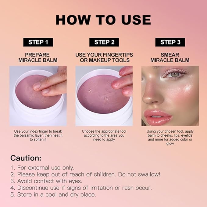 Multi Glow Balm - Hydrating, Lightweight, and Blendable Creamy Blush for Cheeks, Lips, and Eyes, Radiant Skin Finish (#1 Natural, 1Pc)