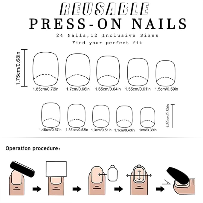 Flower Press on Nails Short Square Fake Nails Pink False Nails Floral Glossy Full Cover Acrylic Nail Spring Glue on Nail Artificial Cute Stick on Nails for Women Manicure 24Pcs