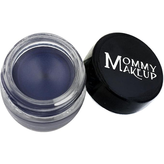 Mommy Makeup Waterproof Stay Put Gel Eyeliner Pot with Micropigments - Smudge-Proof, Long Lasting, Highly Pigmented Cream Eye Liner, 0.14 oz (Blue Angel)
