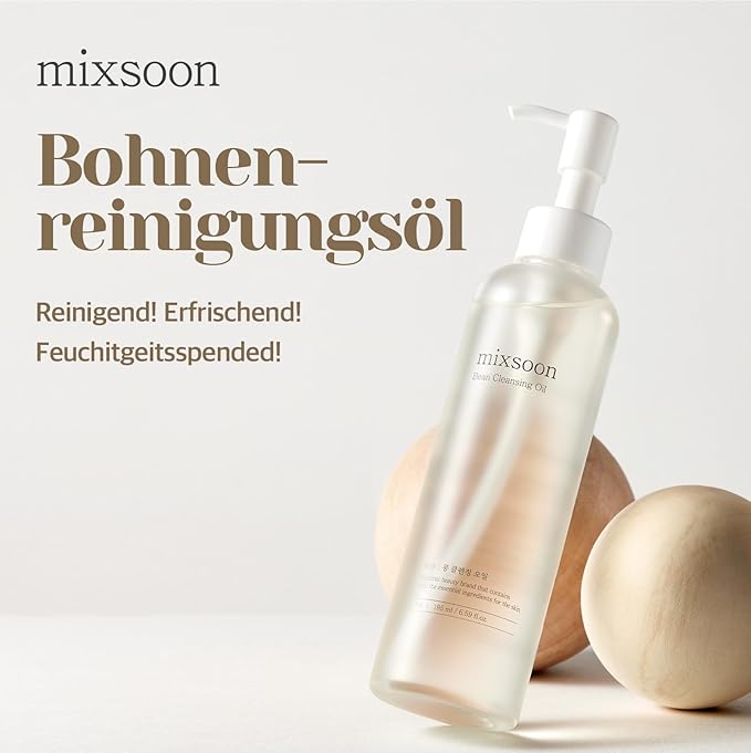 mixsoon Bean Cleansing Oil - Lightweight Oil Deep Cleansing and Makeup Remover, Fermented Bean, Hydrating and Balancing for Smooth Skin 195ml / 6.59 fl.oz. Korean Glass Skin Care