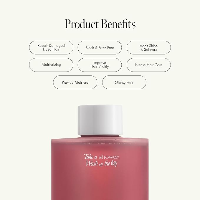 Rosy Night Hair Ampoule Treatment for Damaged Hair – Water-to-Cream Repair Formula with Peptides & Amino Acids – Frizz Control, Color Safe, Silicone-Free, Floral Musk Scent – 6.76 fl oz