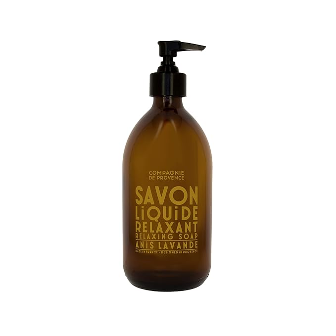Compagnie de Provence Savon de Marseille Apothicare Liquid Soap, Anise Lavender, 16.7 Fl Oz Glass Pump Bottle