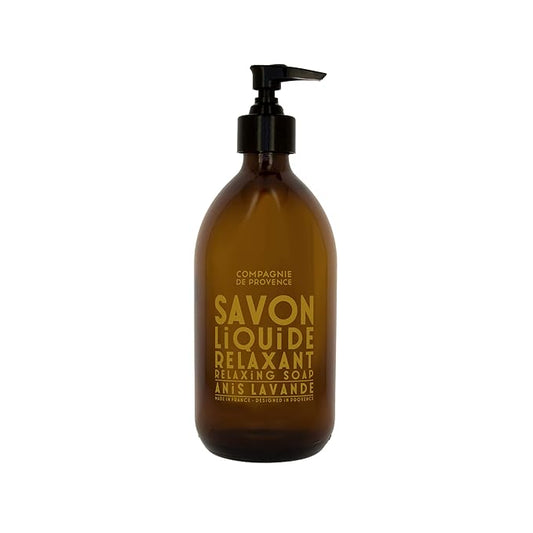Compagnie de Provence Savon de Marseille Apothicare Liquid Soap, Anise Lavender, 16.7 Fl Oz Glass Pump Bottle