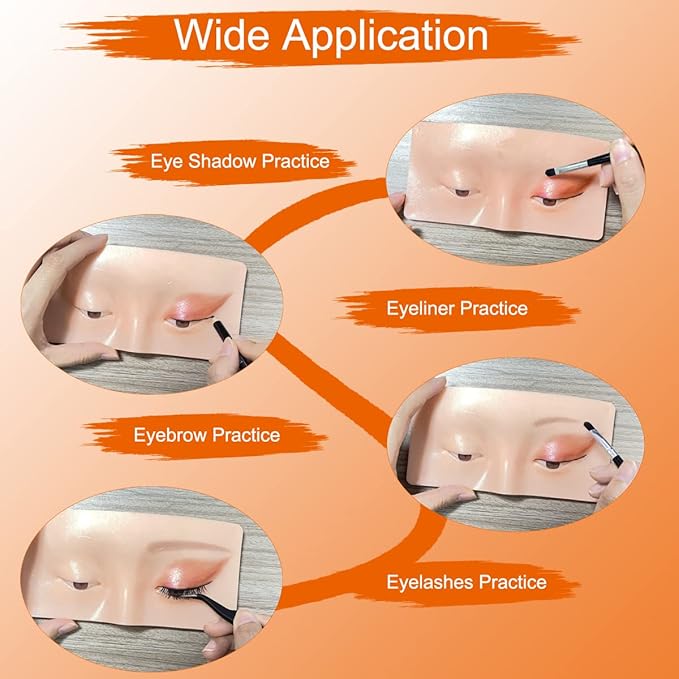 Makeup Practice Face Board, 3D Reusable Makeup Mannequin