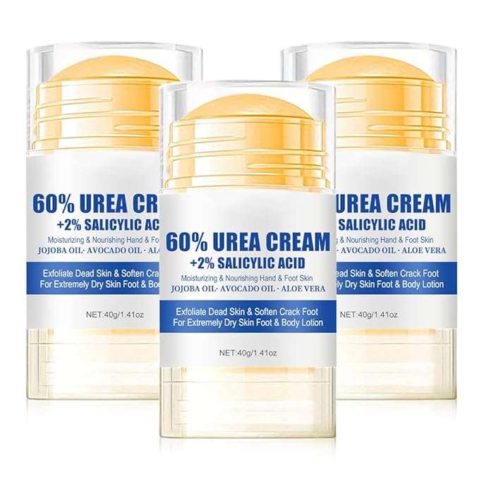 60% Urea Hydrating and Anti-Cracking Foot Cream, 2025 Upgraded Moisturising and Relieves Cracking and Dryness Foot Cream, Foot Lotion Heel Stick Repairs and Hydrates Dry and Cracked Feet and Hand (3)