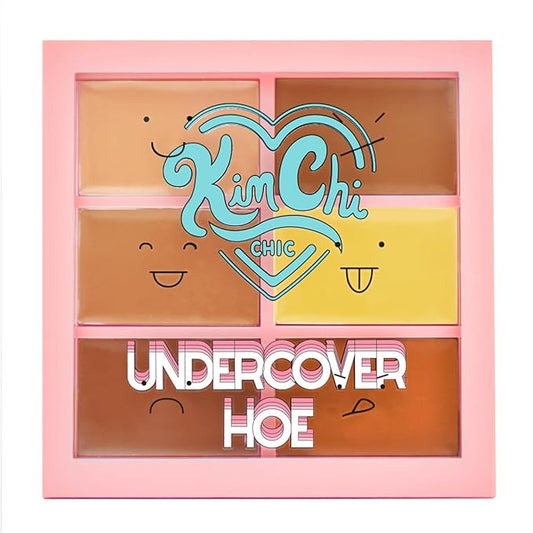 KimChi Chic Undercover Hoe Corrector Palette - Full Coverage Concealer, Creamy, Long Wearing, Hides Dark Circles & Blemishes Cruelty Free, Golden Tan 0.25oz
