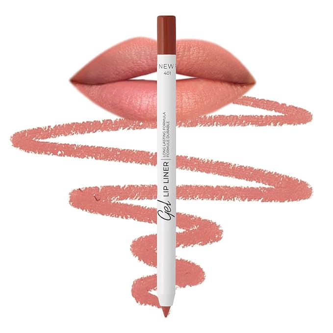 Lamel Matte Gel Lip Liner Pencil | Weightless & CreamyTexture - Sharpenable - Longwear & Waterproof - High Pigmented & Flawless Finish - Cruelty-free & Paraben-Free, 401, 1,7g/0.05oz. (Coral)