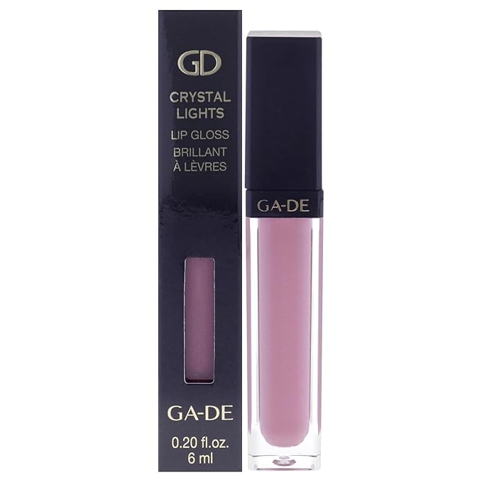 GA-DE Crystal Lights Lip Gloss, 829 - Enriched with Light-Reflecting Crystal Pearls - Smooth Silky, Rich Color - Moisturizes and Adds Shine - 0.2 oz